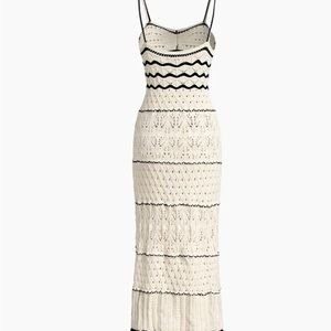 Paros Crochet Eyelet See Through Midi Dress NWT